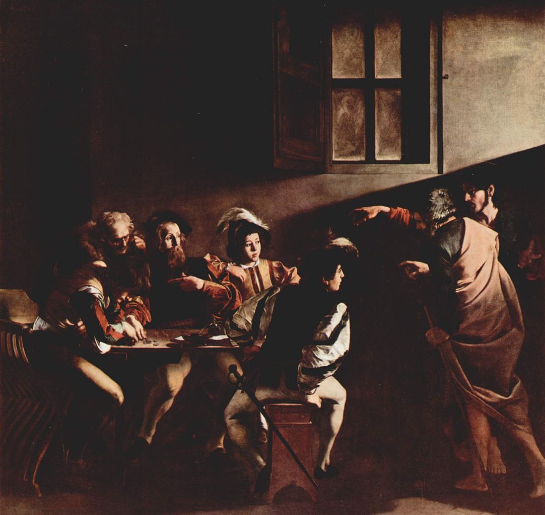 Caravaggio - Vocazione di Matteo - Public Domain